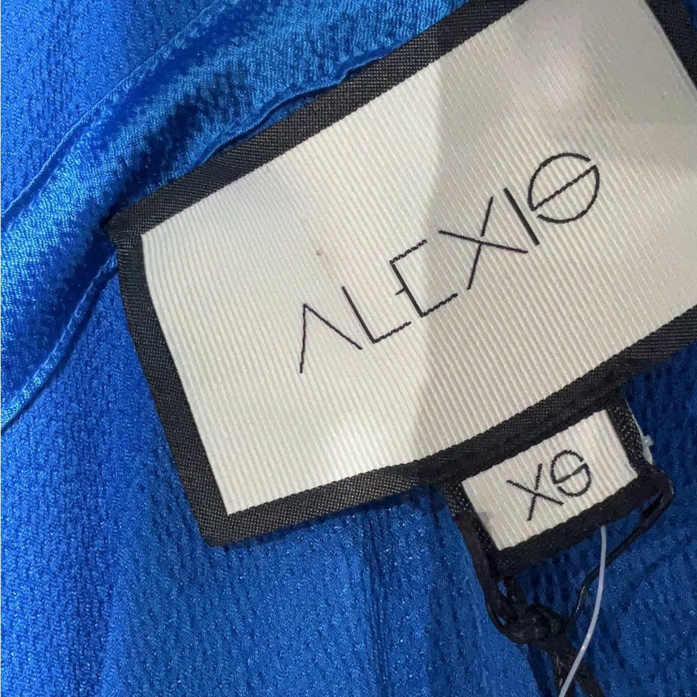 NWT Alexis Calypsa Blue Satin Midi Dress XS - Picture 4 of 7